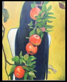 Slideshow  Ping's series of oil paintings entitled Apples
